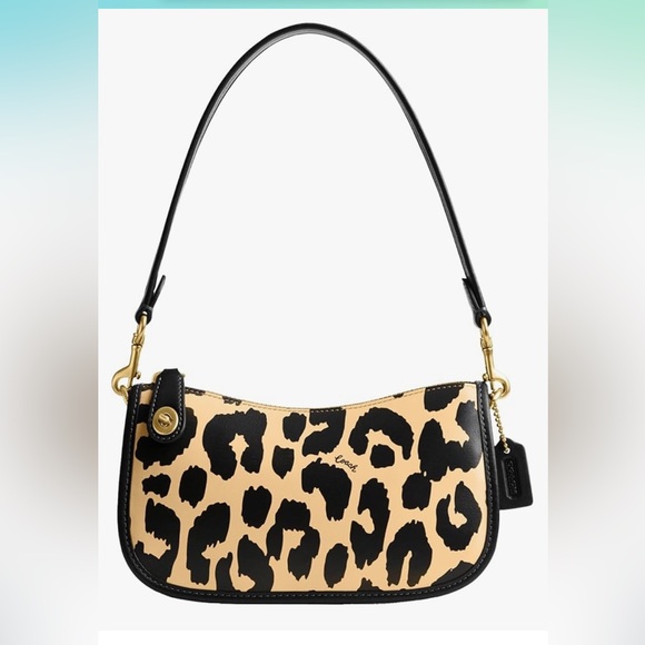 Coach Leopard print handbag swinger 20 and credit card wallet set - Picture 12 of 15